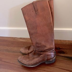 Frye tan leather riding boot!
